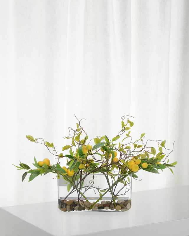 Lemon Vine Faux-Floral Arrangement